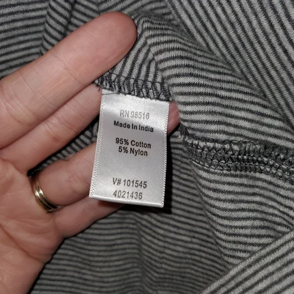 Coldwater Creek Open Cardigan, Striped, Gray, 2X - Picture 4 of 5